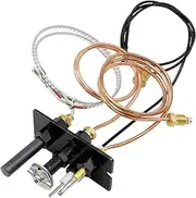 RUEHALF SRV10002264 Pilot Assembly 3 Way Flame Replacement Kit for Many Castings Dutchwest Fireplace and Gas Stoves SRV10002264 2465 2467 2468