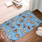 Shiba Doormat Shibes Light Blue Bath Kitchen Welcome Carpet Home Pattern Decor