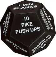 Workout Dice - Bodyweight Sports HIIT Cardio Group Class Exercise Decision Fitness Dice for Beginners Home Gym Teens, White