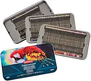 [Derwent] Chromaflow Pencils, Set of 100 in Tin, 3.5mm Round Core, Premium Core Strength, Blendable with Smooth Texture, Ideal for Drawing, Colouring & Layering, Professional Quality, 2306262
