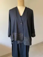 Taking Shape Black Beaded Jacket BNWT Size 20