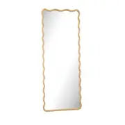 Oikiture Wooden Full Length Mirror 180x70cm Wavy Dressing Floor Mirrors