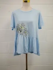 Size M Women's "Peter Alexander" Blue Kitty Sleep Top. Brand New. Bargain Price.