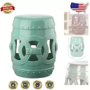 Glazed Light Blue Ceramic Garden Stool - Perfect as a Side Table or Plant Stand
