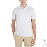 Hickey Freeman Men's Short Sleeve Polo Shirt, Gray, Size M