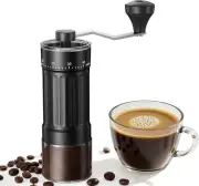 Mini Manual Coffee Grinder with 40 Adjustable Settings, Portable Hand Black
