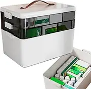 Tablet Container for Pills | Portable Pill Box with 3-Layer | Family Storage Case, Lightweight Travel Gear for Camping, Bathroom