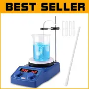 5-Inch Heat-Capable Digital Stir Plate with Temp Probe, Over-Temperature Safety
