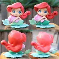 在飛比找Yahoo!奇摩拍賣優惠-（）2款Q版迪士尼美人魚愛麗兒公主手辦擺件玩具公仔蛋糕烘焙裝