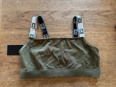 City Chic Military Logo Size SMALL/16 CCX Unlined Crop Top Bralette NWOT