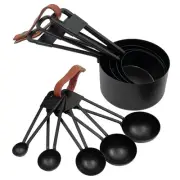 9PCS Black Stainless Steel Measuring Cups and Spoons Set, Heavy Duty Measurin...