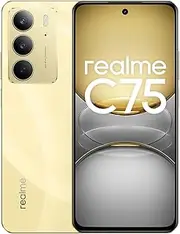 [realme] C75 Smartphone 8+128 GB, IP69 Dust & Water Resistance, 5828 mAh Solid Battery, 50MP AI Camera, 6.72 Inch Display with 90Hz Refresh Rate, MediaTek Helio G92 Max Chipset, Lightning Gold (no