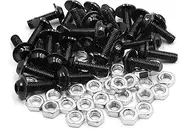 uxcell 30pcs M6 Black Aluminum Alloy Hex Socket Head Motorcycle Bolts Screws Nuts