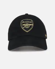 [47 Brand] 47 Brand Arsenal Football Club 'Metallic' 47 Clean Up Strapback Black/gold - Size ONE ONE Black/Gold