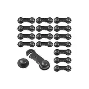 16Pcs Baby Child Safety Lock Self Adhesive Cupboard Door Latch Safety Seal for Kitchen Cabinets Drawers Ovens Fridge Toilet (Black)