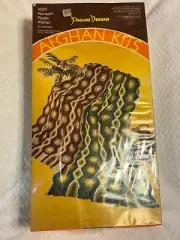 Vintage 1973 Crochet Afghan Kit by Pauline Denham Hexagon Ripple Blues/Greens