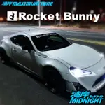 灣岸車貼ROCKET BUNNY火箭兔前風擋反光貼紙汽車前檔車窗遮陽貼汽車用品裝飾配件