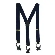 New CTM Men's Big & Tall Elastic Button End Suspenders
