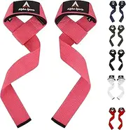 Alpha Sports Gym Lifting Straps for weightlifting, Gym wrist straps for power lifting, heavy weightlifting, deadlifting, 24” cotton straps with 4mm neoprene padding for men and women
