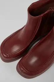 Kaah Burgundy leather boots for women