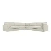 [James Lane] Finley Toorak Pearl Corner Sofa - 5 Seater