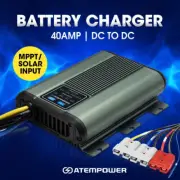 40A DC to DC Battery Charger 12V Solar MPPT Dual Battery AGM Lithium LifePO4