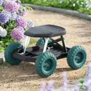 Garden Cart Rolling Stool with Wheels Gardening Helper Seat Farm Yard 200KGS