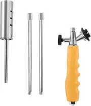 Weed Terminator Removable 3 Stage Weed Flame Torch Stainless Steel Outside Weed Burner Reusable Long Arm Weed Torch Multifunction Weed Terminator for Garden Melting Ice Charcoal Starter Mbnvtxh
