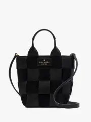 Basket Patent Mixed Materials Mini Tote