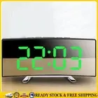 Creative Desk Alarm Clock Mute Electronic Alarm Clock for Bedroom (Green) .