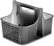 madesmart Large Soft Grip Tote, Under Sink Bathroom Storage, Multi-Purpose Home Organization, EPA Certified, Antimicrobial Carbon