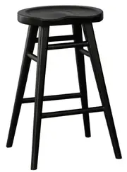 CT Scandinavian Solid Mahogany Timber Bar Stool