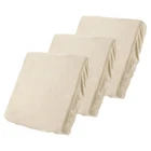 3 Pcs Couch Cushion Cover, 20"x20" Polyester Stretch Sofa Cover, Beige