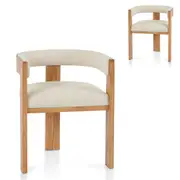 Set of 2 - Miles Dining Chair - Dawn Beige