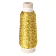 328 Yard Metallic Cord,0.7mm(0.03 inch) Dark Gold Elastic Strings Stretch Rope