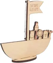 ibasenice Baptism Decor Money Clip Wooden Ornament for Baby's Baptism Christening Present for Boy Girl