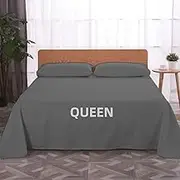 OKOHEY Grounding Flat Sheet, Queen Size – 90% Organic Cotton & 10% Silver Fiber, Conductive Earthing Bed Sheet for Better Sleep and Enhanced Wellness, White