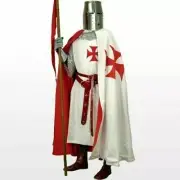 Medieval Red Templar Crusader Tunic, Surcoat & Cloak Reenactment
