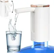 Water Dispenser for 5 Gallon Bottle, Foldable Portable Water Bottle Pump, USB Charging Electric Drinking Water Pump for Camping Essentials, Water Table Pump, Kitchen, Office, Picnic