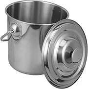 LIGIGWASH Stainless Steel Storage Bucket with Lid Water Rice Oil Container Multi Functional Heavy Duty for Home Parties Φ