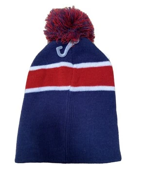 New Cat And Jack Blue White And Red Pom Pom Beanie Osfm