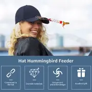 2 Pcs Hat Hummingbird Feeder Handheld Hat Bird Feeder with Clip Red BlDJT
