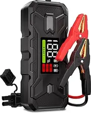 Car Jump Starter 3000A Portable: 12V Jump Start Battery Pack for 8.0L Gas/Diesel Engines, Car Battery Jumper Starter with PD65W Fast Charge, Smart Jumper Cable for Safety, 3 Emergency LED Lights Kit