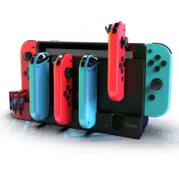 在飛比找momo購物網優惠-【LOTUS】SWITCH joy-con 卡槽款四槽充電器