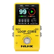 NUX Loop Core Stereo Looper Pedal with MIDI and Drum Patterns
