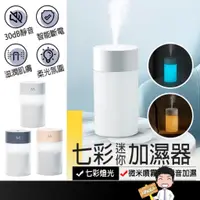 在飛比找蝦皮購物優惠-台灣出貨🔜【七彩迷你加濕器】夜燈 香氛機 電動噴霧器 精油噴