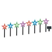 Solar Powered Color-Changing Star Path Lights - Set of 8