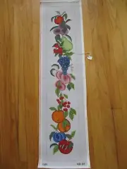Hand-Painted Needlepoint Canvas Bell Pull with Fruit - EBS 418-BP
