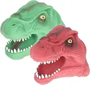 2Pcs Interactive Dinosaur Finger Puppets Realistic Storytime for Educational Hand Puppets for Imaginative Bonding