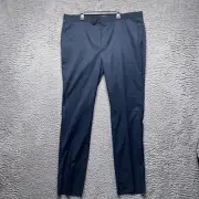 Kenneth Cole Pants Mens 44 Unhemmed Blue Flat Front Dress Suit